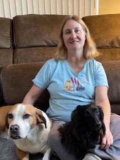 Shannon with Pickles and Champ